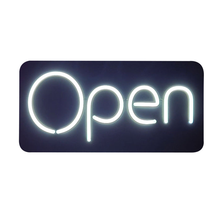 LED White Neon Open Sign – Bright & Energy-Efficient Storefront Display #2032W