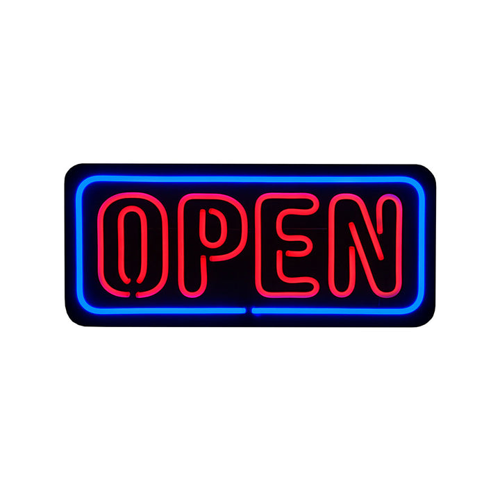 Blue/Red LED Plastic Neon Open Sign – Bright, Energy-Efficient Storefront Display