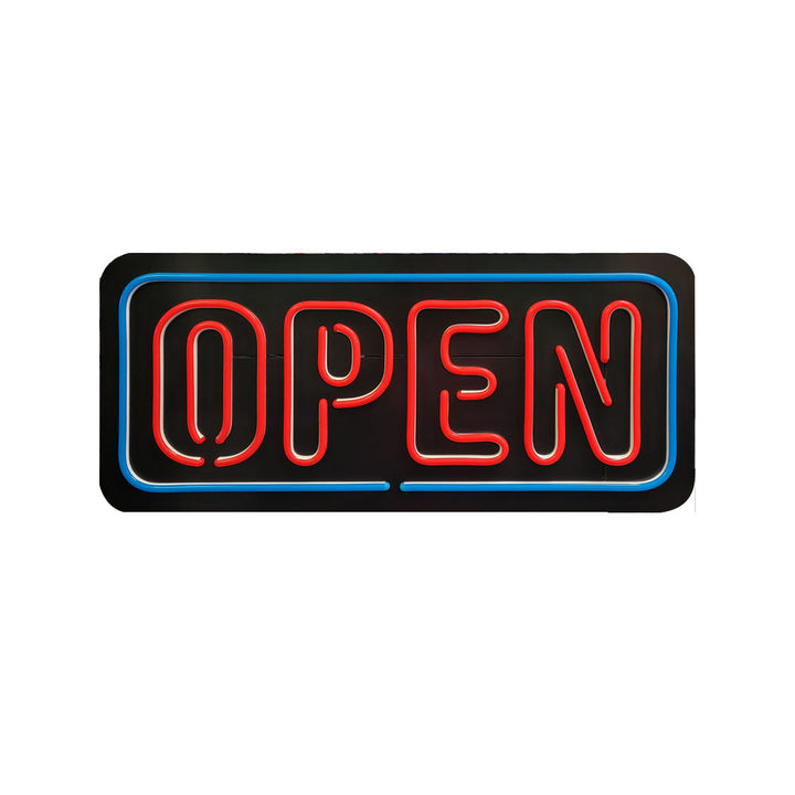 Blue/Red LED Plastic Neon Open Sign – Bright, Energy-Efficient Storefront Display