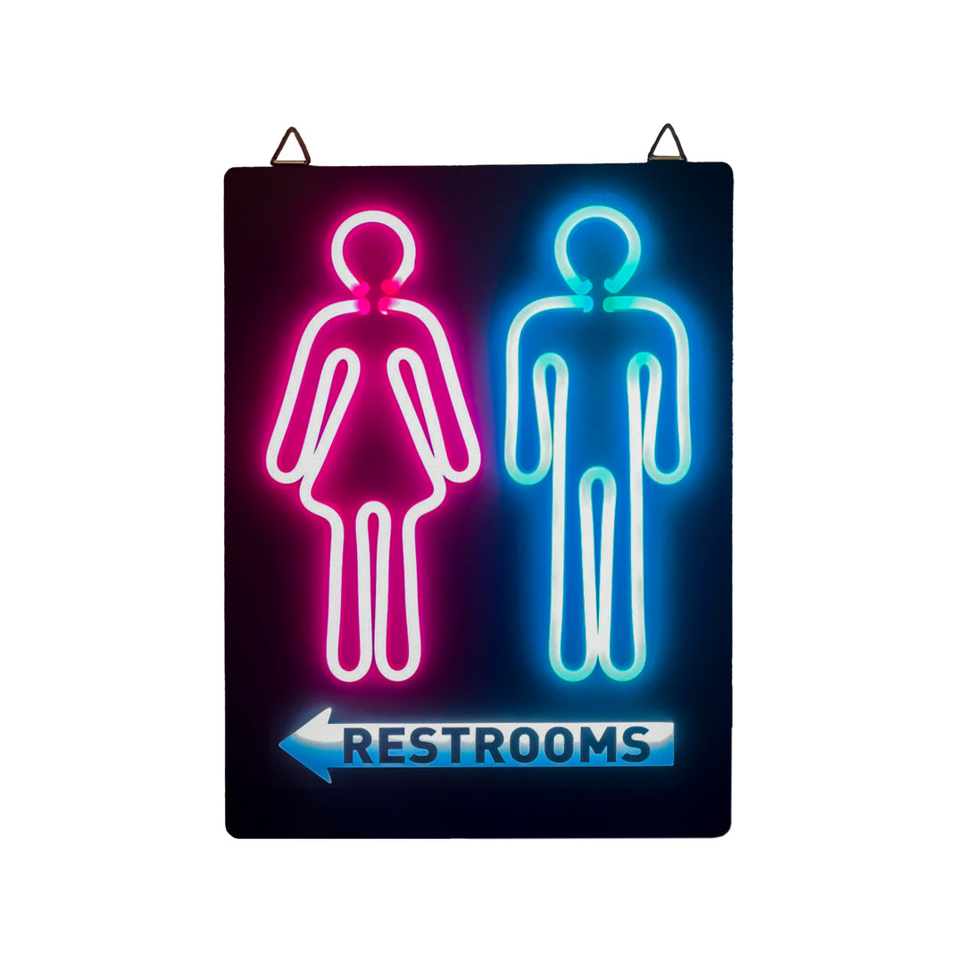 Restroom Plastic Neon LED Sign – Bright, Energy-Efficient Signage for Bathrooms & Restrooms #RR001