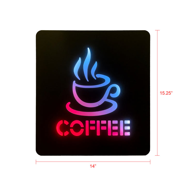 Coffee Plastic Neon LED Sign – Bright & Eye-Catching LED Display for Cafes & Coffee Shops #COFFEESIGN001