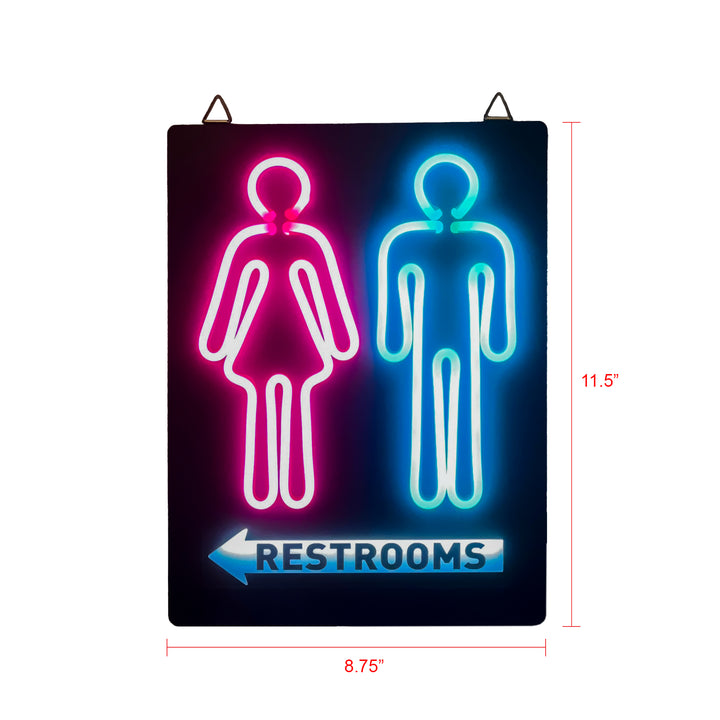 Restroom Plastic Neon LED Sign – Bright, Energy-Efficient Signage for Bathrooms & Restrooms #RR001