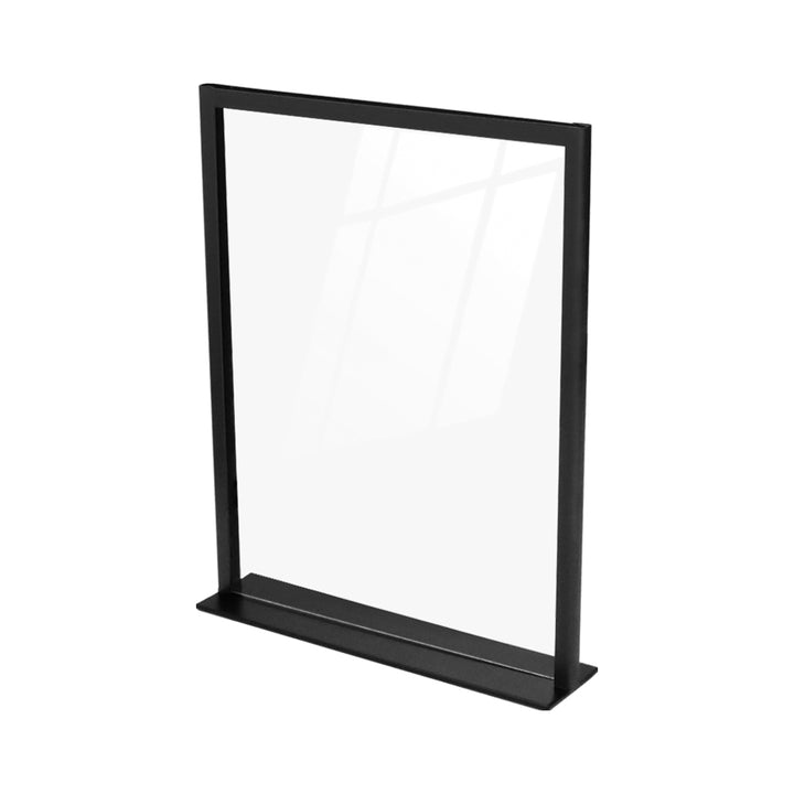 Countertop Metal Sign Holder – Steel Display Stand for Retail Counters & POS, Black or White, Sizes 4″×6″ / 5″×7″ / 8.5″×11″