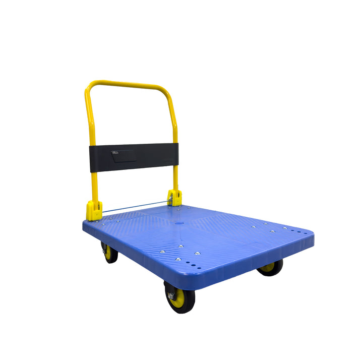 Heavy-Duty Folding Warehouse Stock Cart - Portable, Collapsible Storage Solution for Easy Transport
