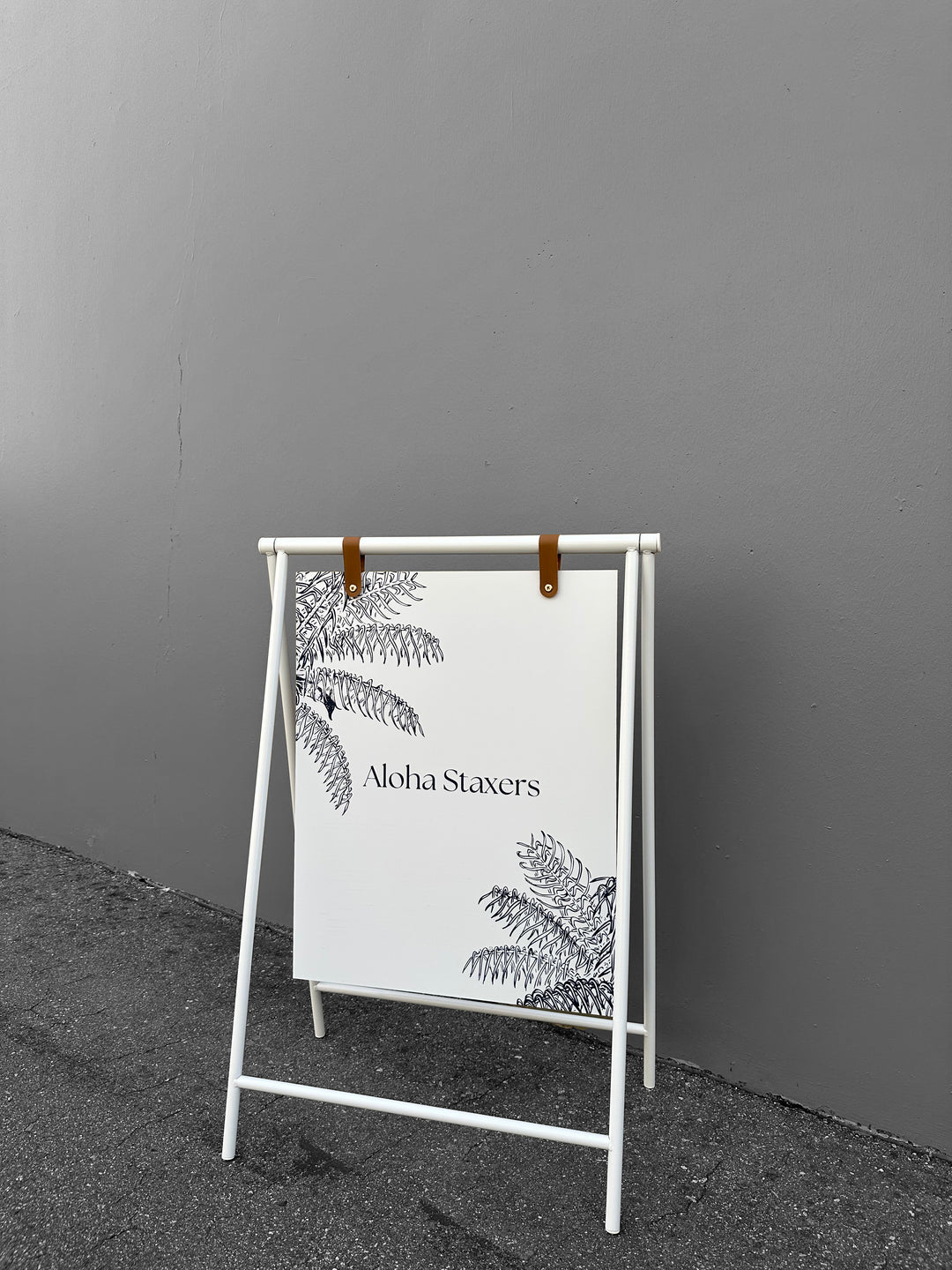 Metal Swing A-Frame Sidewalk Sign with PVC Panel – Durable Outdoor Advertising Sign