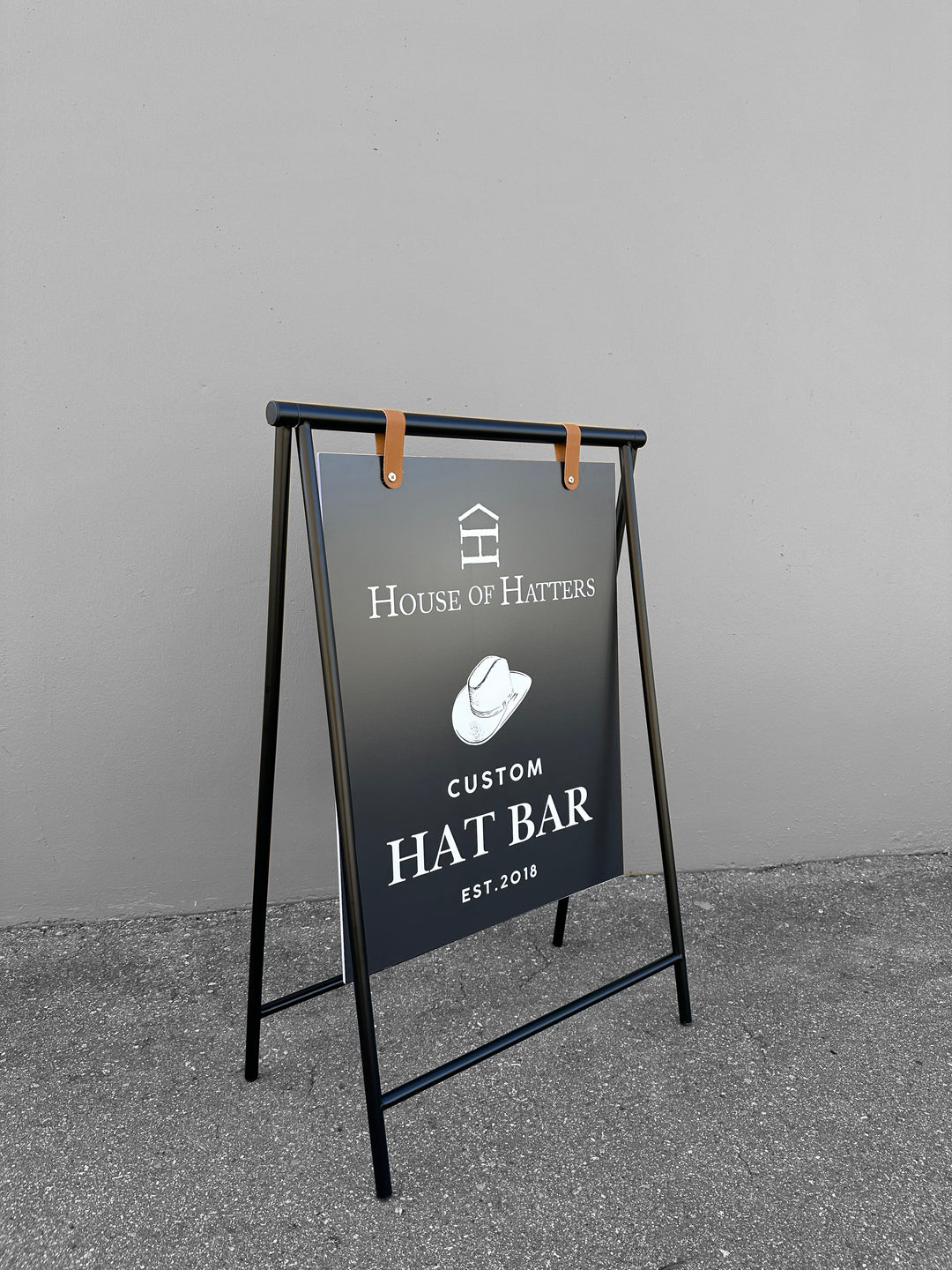 Metal Swing A-Frame Sidewalk Sign with PVC Panel – Durable Outdoor Advertising Sign