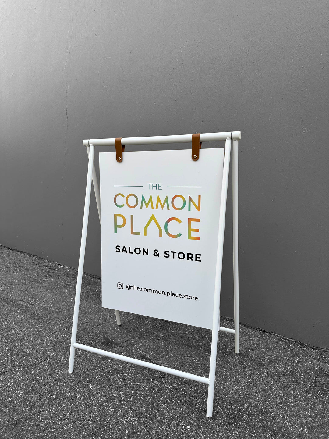 Metal Swing A-Frame Sidewalk Sign with PVC Panel – Durable Outdoor Advertising Sign