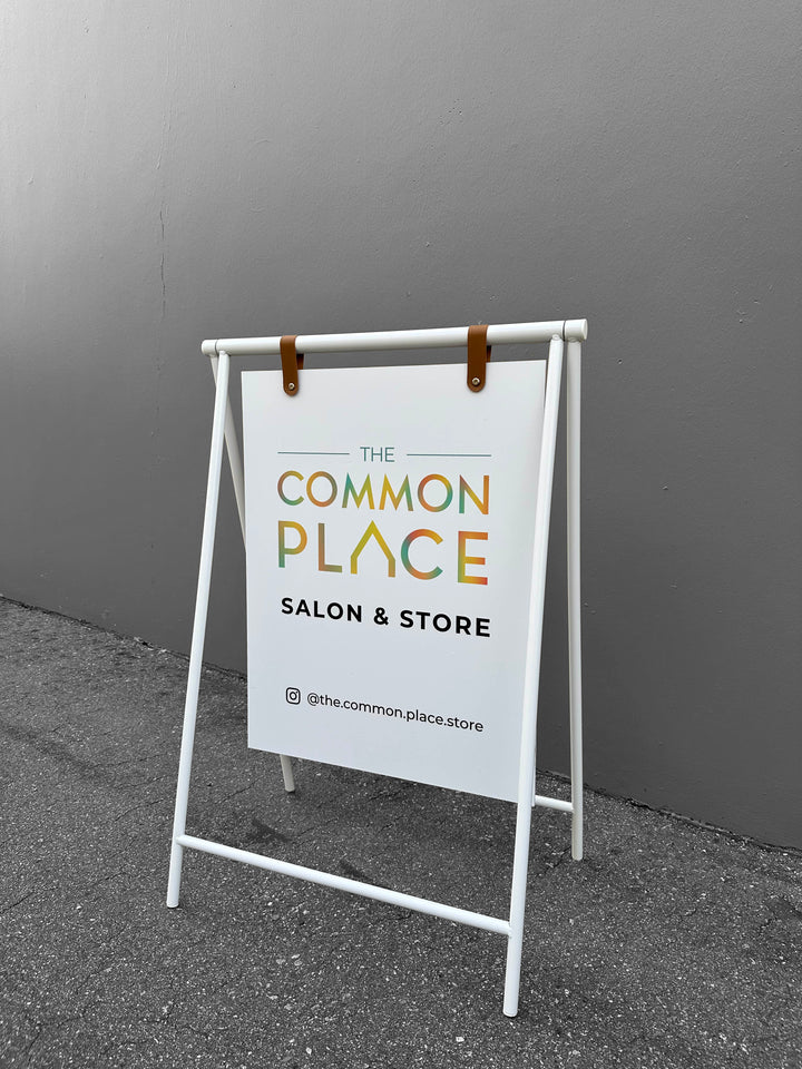 Metal Swing A-Frame Sidewalk Sign with PVC Panel – Durable Outdoor Advertising Sign