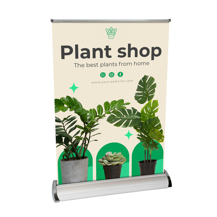 Mini Countertop Banner Stand – Tabletop Display for Retail and Event Marketing