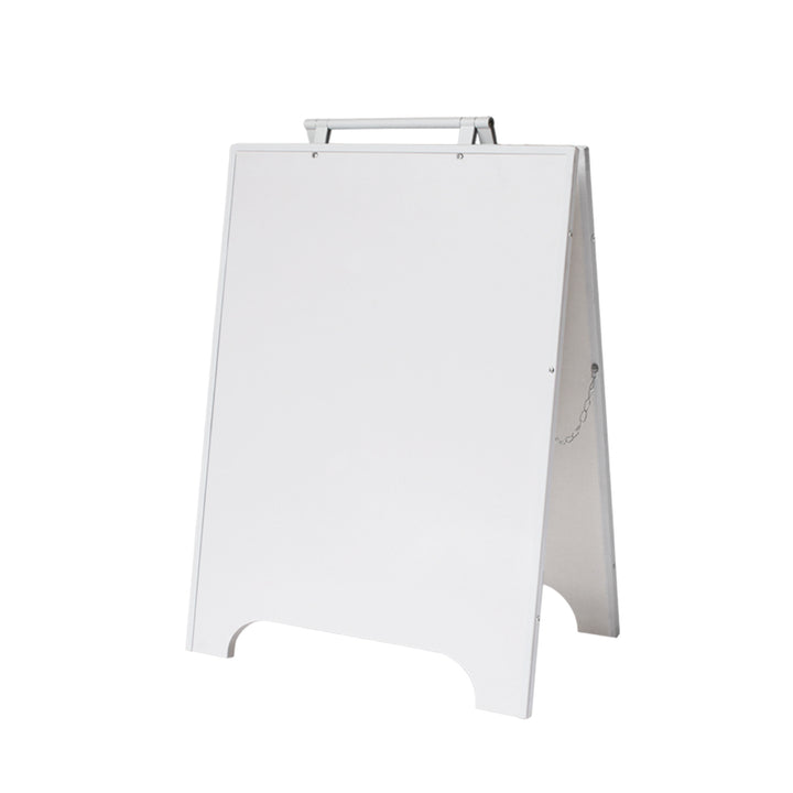 White PVC Plastic Sandwich Board Sign - Durable Outdoor A-Frame Sidewalk Sign Holder