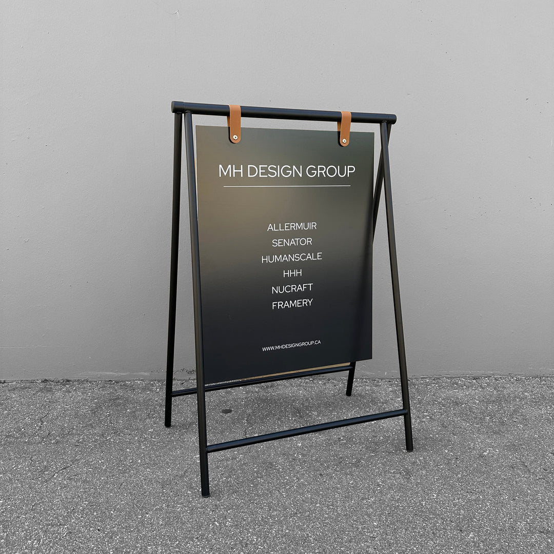 Metal Swing A-Frame Sidewalk Sign with PVC Panel – Durable Outdoor Advertising Sign