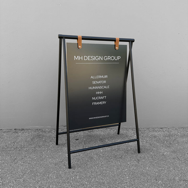 Metal Swing A-Frame Sidewalk Sign with PVC Panel – Durable Outdoor Advertising Sign