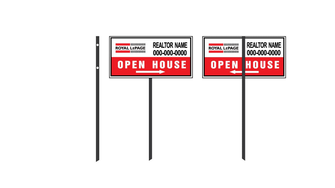 Metal Step Stake with Coroplast Sign – Durable Outdoor Yard Signs for Business & Real Estate