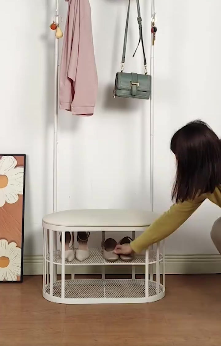 Cora Coat & Shoe Rack W/Bench #FGR020