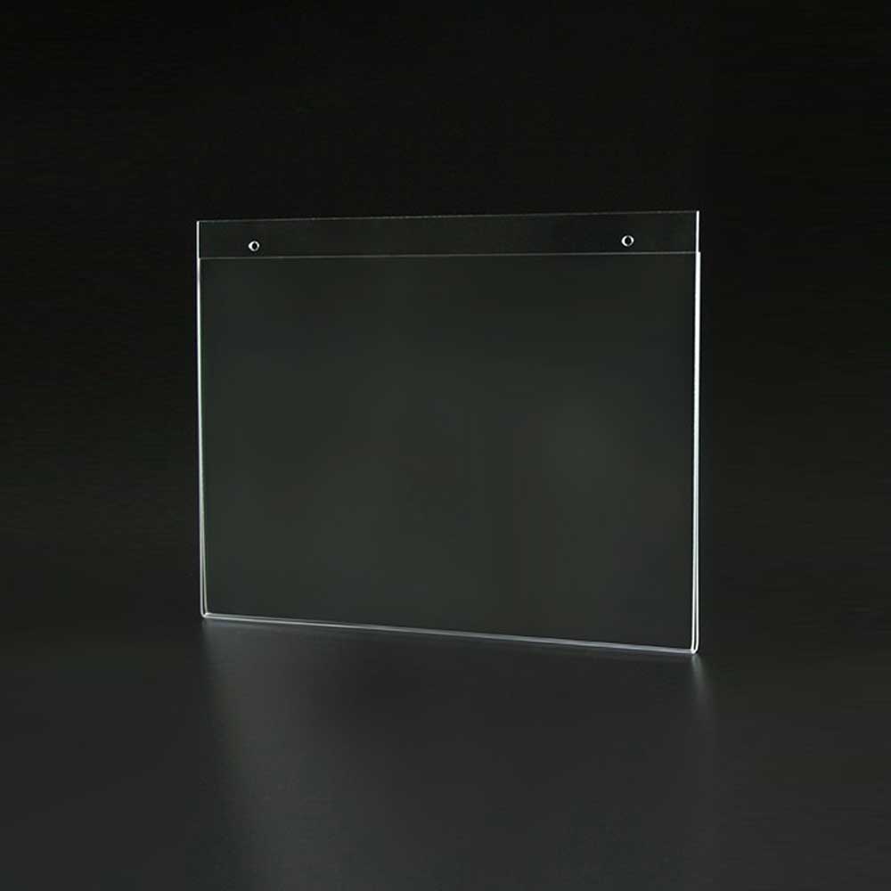 Clear Acrylic Wallmount Sign Holder 11"W x 8½"H (2 pcs) - CTS0163