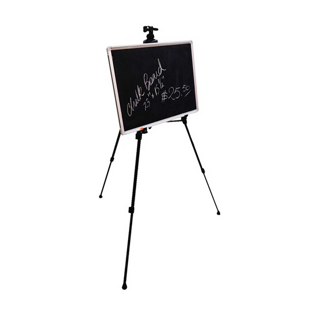 Adjustable Silver Aluminum Easel for Posters & Displays - Lightweight, Portable Stand for Trade Shows, Events & Presentations