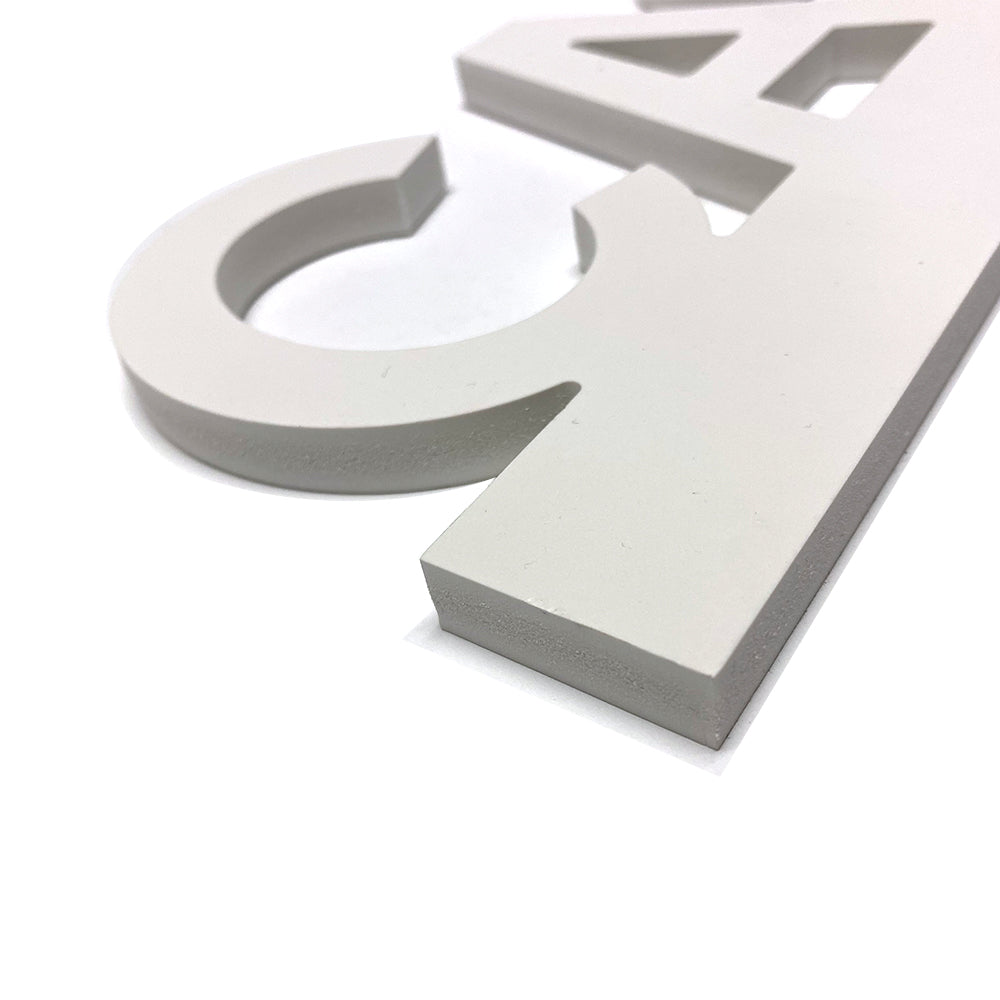 PVC White Cut Out Cashier Sign 20"W x 4½"H - #PVCCASHIER