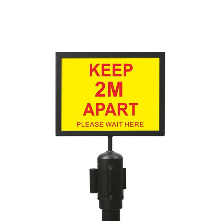 4-Way Stanchion Black Frame Landscape Sign Holder (for: #ST001, #ST003 & ST005)  - #STSH011L