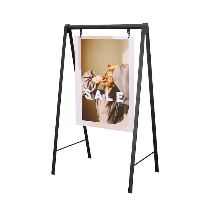 Metal Swing A-Frame Sidewalk Sign with Double Side Printing – Durable Outdoor Advertising Sign