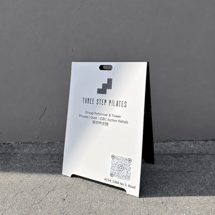 Heavy Duty Outdoor A-Frame Sidewalk Sign Holder – Double Sided Sandwich Board (22"W x 31¾"H )