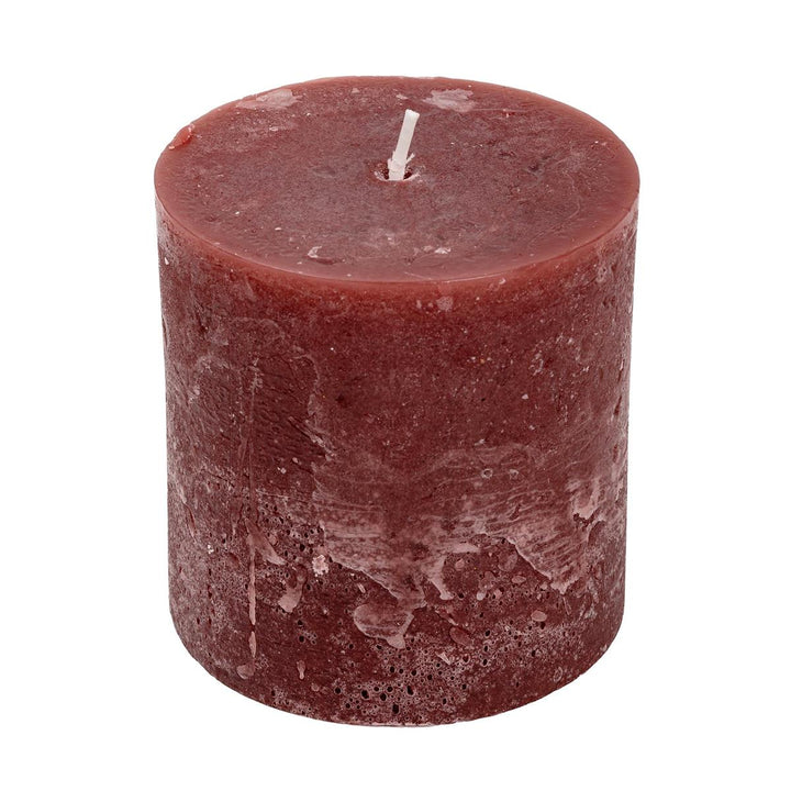 Festive Fruit Scented Pillar Candle – 3x3 | Rustic Finish, Long-Lasting, Warm & Fruity Aroma