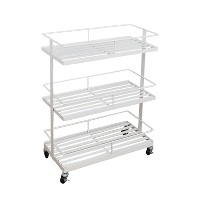 Wells Utility Metal Shelf Rolling Rack #UR2405B/W