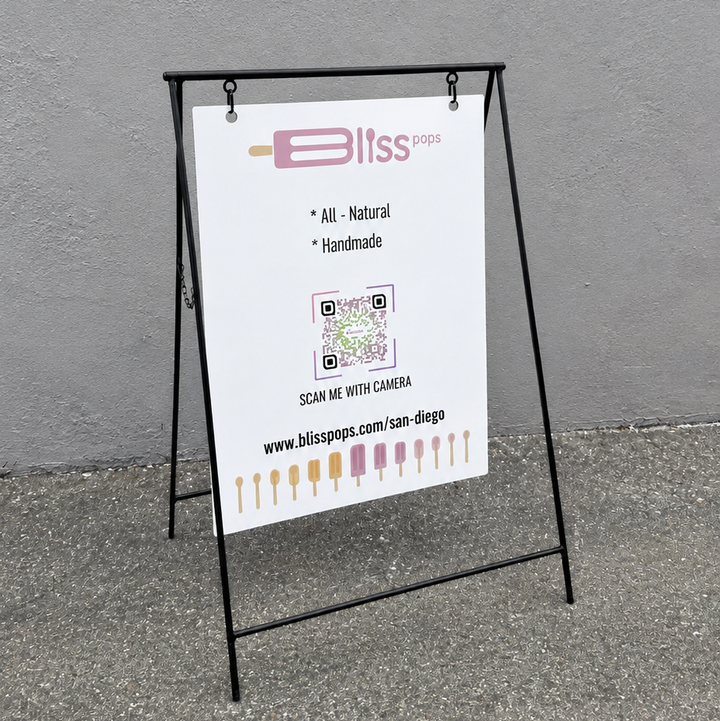 Metal Swing Sign – Poster Size: 17¾″ W × 24″ H Sidewalk Sign
