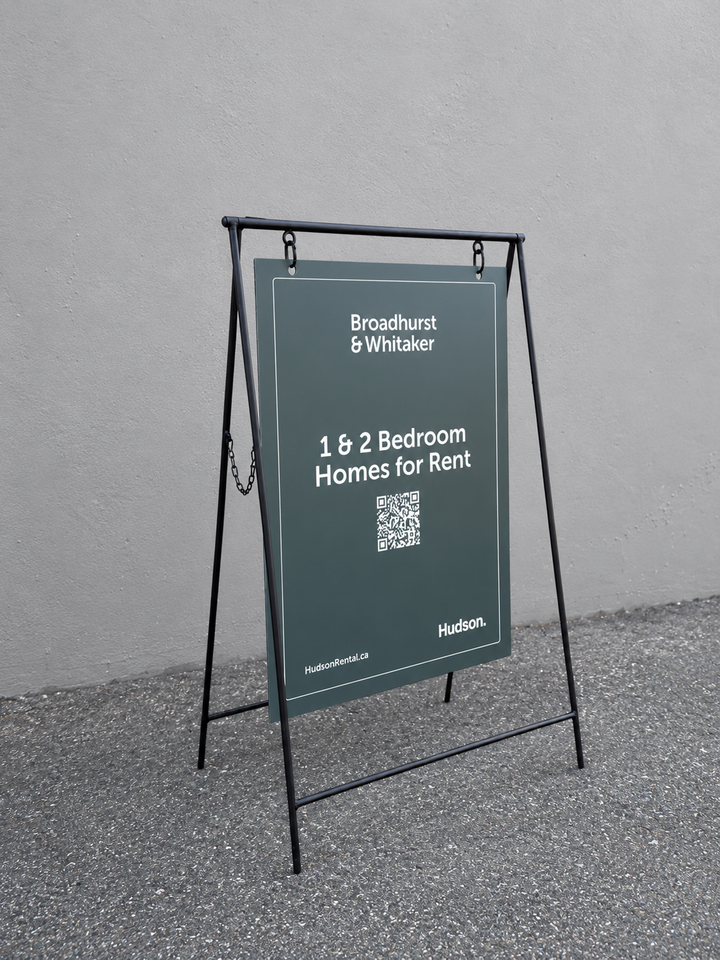 Metal Swing Sign – Poster Size: 17¾″ W × 24″ H Sidewalk Sign