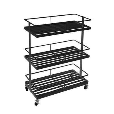 Wells Utility Metal Shelf Rolling Rack #UR2405B/W