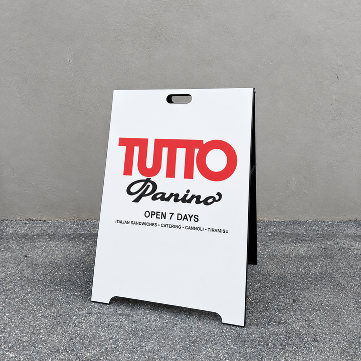 Heavy Duty Outdoor A-Frame Sidewalk Sign Holder – Double Sided Sandwich Board (22"W x 31¾"H )