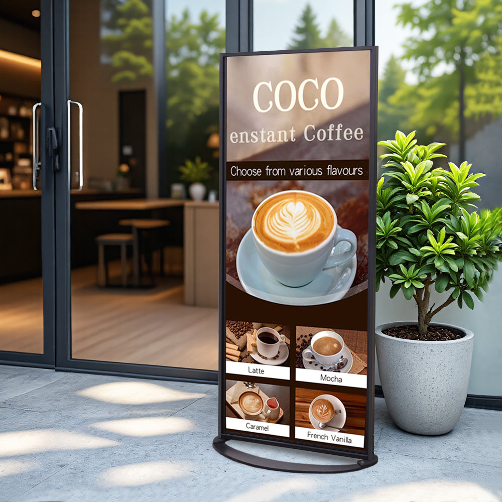 Adjustable Floor Poster Stand with Sign Dividers – Double-Sided - Display Holder for Retail & Event Signage