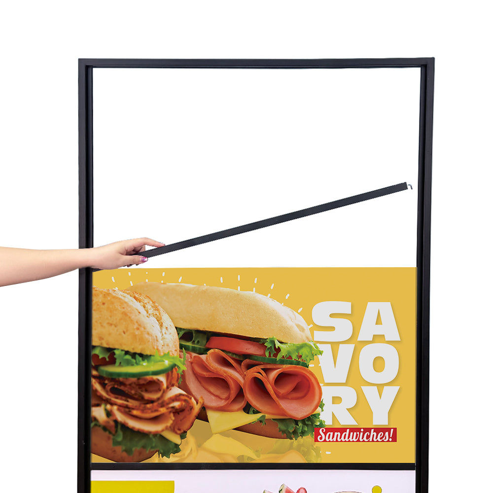 Adjustable Floor Poster Stand with Sign Dividers – Double-Sided - Display Holder for Retail & Event Signage