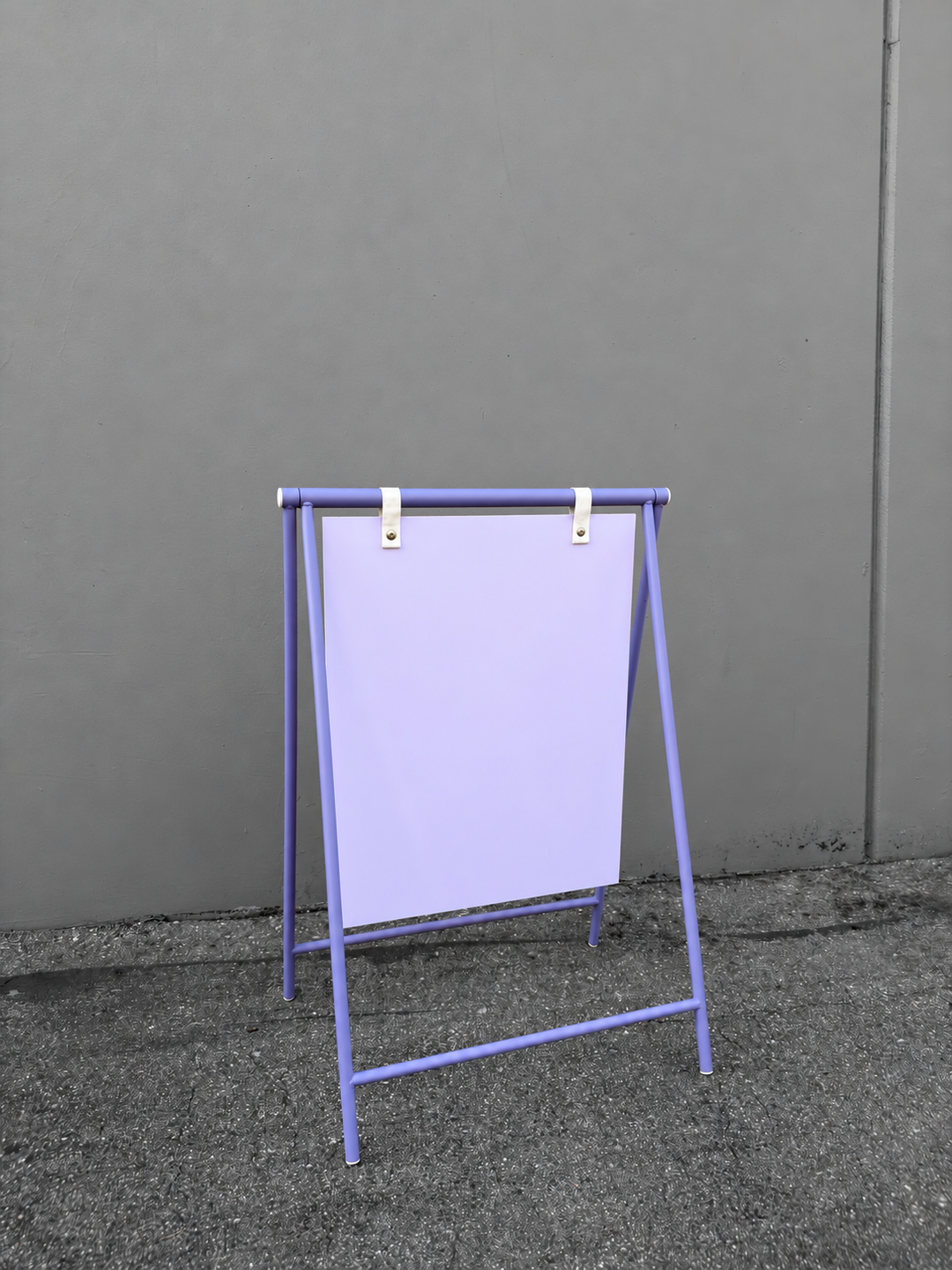 Metal Swing A-Frame Sidewalk Sign with PVC Panel | Double-Sided Outdoor Advertising Sign Stand — 22"W x 28"H