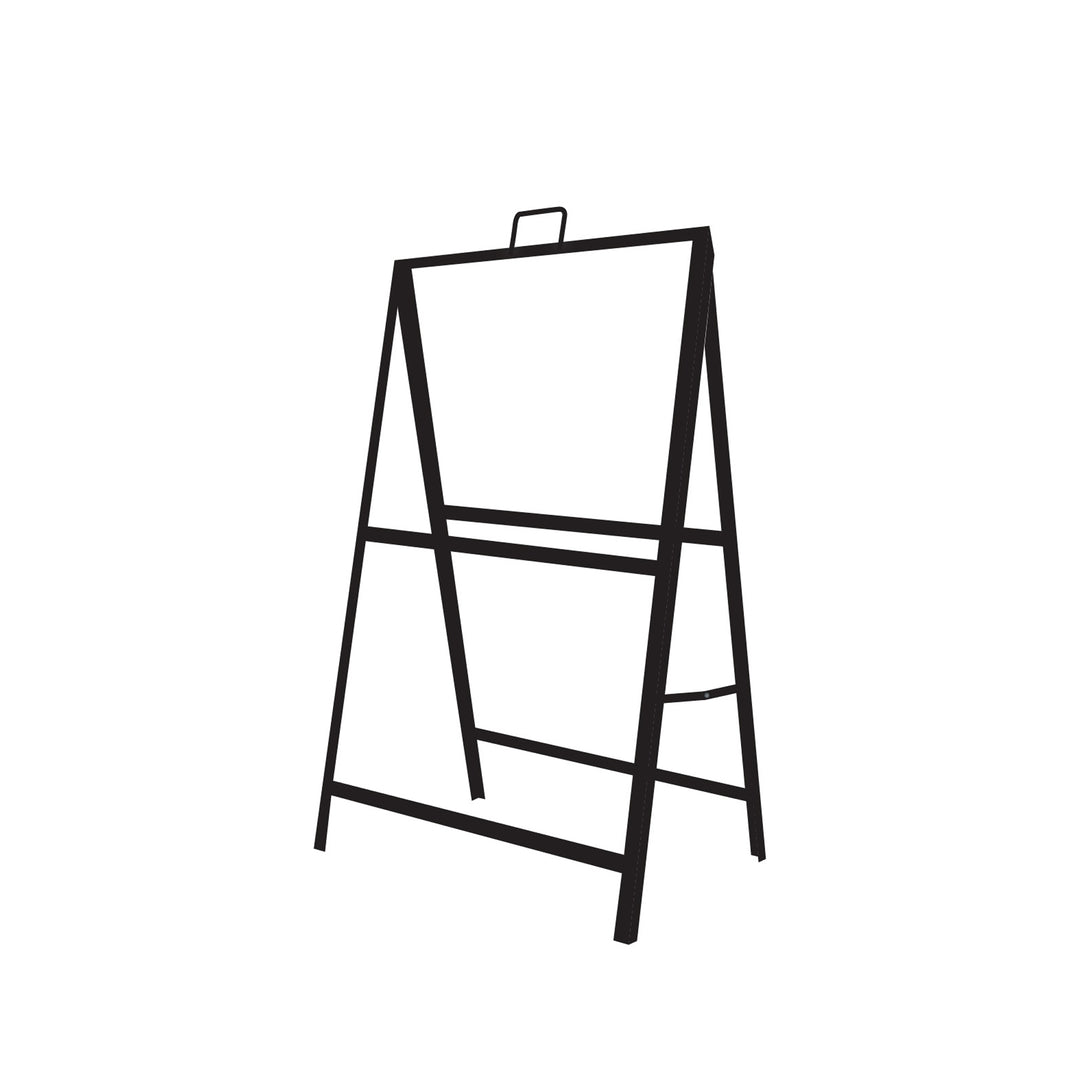 A-Frame 18x24 Black Metal Sidewalk Sign – Durable Outdoor Advertising Display