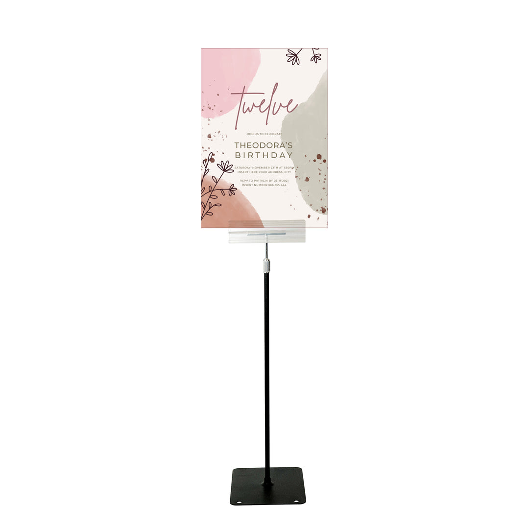 Metal Countertop Stem Sign Holder - A69 - 2 Pieces