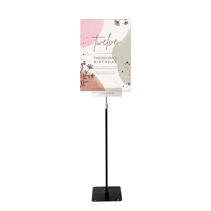 Metal Countertop Stem Sign Holder - A69 - 2 Pieces