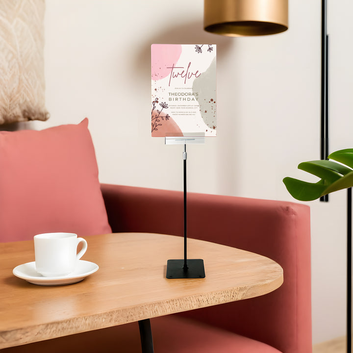 Metal Countertop Stem Sign Holder - A69 - 2 Pieces