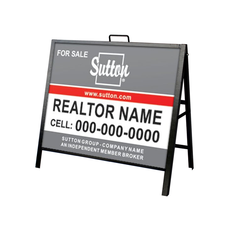 30x24 Metal A-Frame Sidewalk Sign – Heavy-Duty Outdoor Sign Holder for Business Advertising