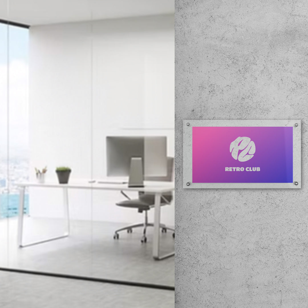Custom Wall Mount Acrylic Sign - Personalized Business Signage for Offices, Stores & Events