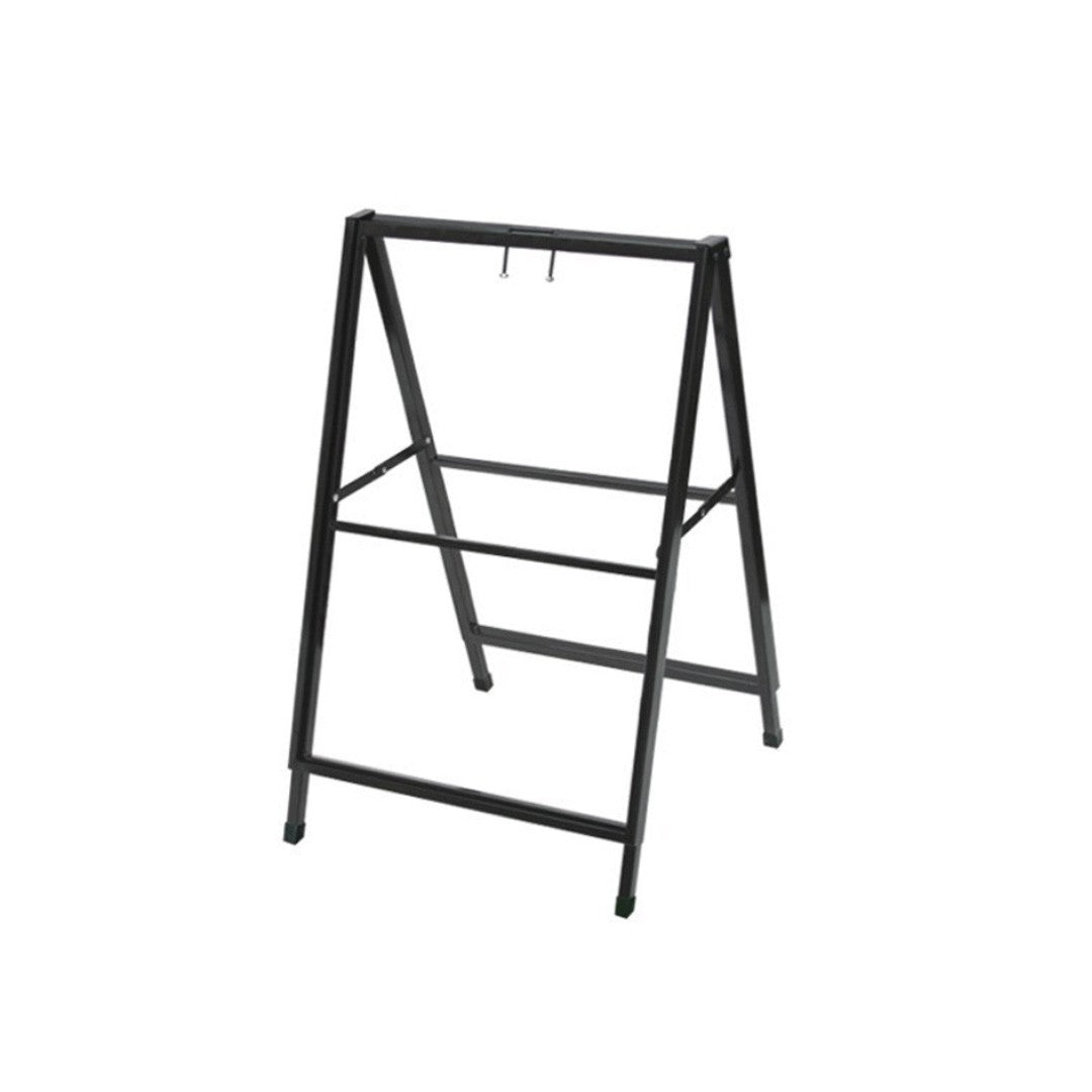 Black Metal A-Frame Sidewalk Sign Holder – Durable Outdoor Advertising Stand #SQT