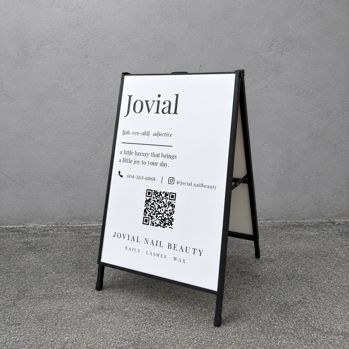 Black Metal A-Frame Sidewalk Sign Holder | 24x36 24x32 24x48 32x48 | Outdoor Sign Stand