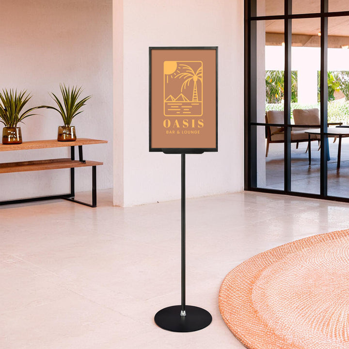 Nobility Poster Floor Stand – Freestanding Sign Holder for Business, Retail & Events | Sturdy & Sleek Display Stand