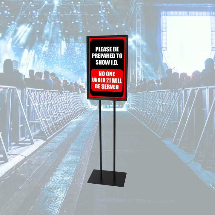 Aria Bulletin Floor Sign Holder – 14” x 22” Freestanding Poster Display for Business, Retail & Events | Sturdy & Professional Sign Stand