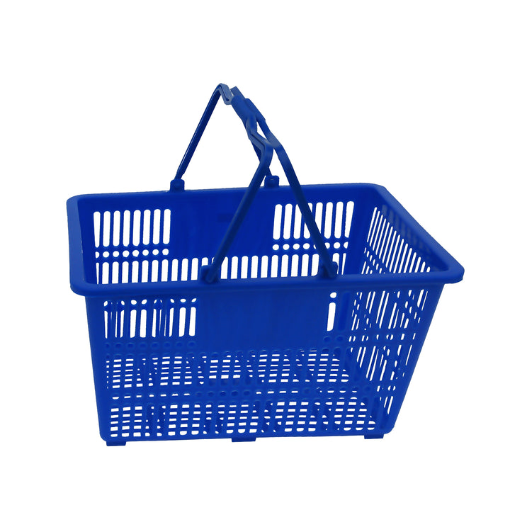 Plastic Handle Shopping Baskets - Durable, Lightweight Retail Baskets for Stores and Supermarkets