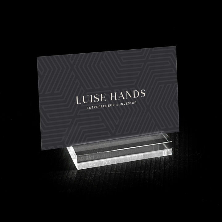 Clear Acrylic Block Tag Holder 3"W x ½"H (5 pcs) - CTS0111
