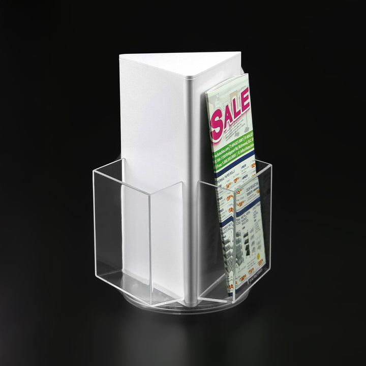 Countertop 3-Pocket Acrylic Literature Spinner 7½"W x 10"H - CTS0228