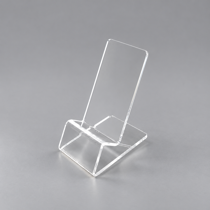 Clear Acrylic Countertop Display Easel – Small Retail Product Stand (5 Pack)