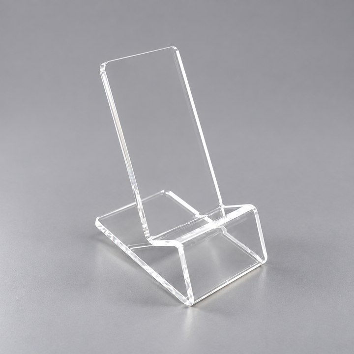 Clear Acrylic Countertop Display Easel – Small Retail Product Stand (5 Pack)