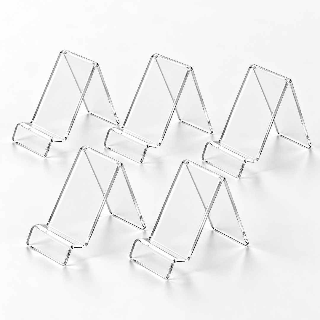 Clear Acrylic Display Riser – Small Countertop Display Stand (5-Pack)