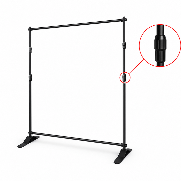Adjustable Telescoping Backdrop Stand – Up to 8 ft × 8 ft